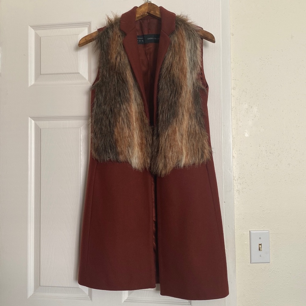 Sz Sm Fur Vest from Zara - Fall Vest auburn wardrobe
